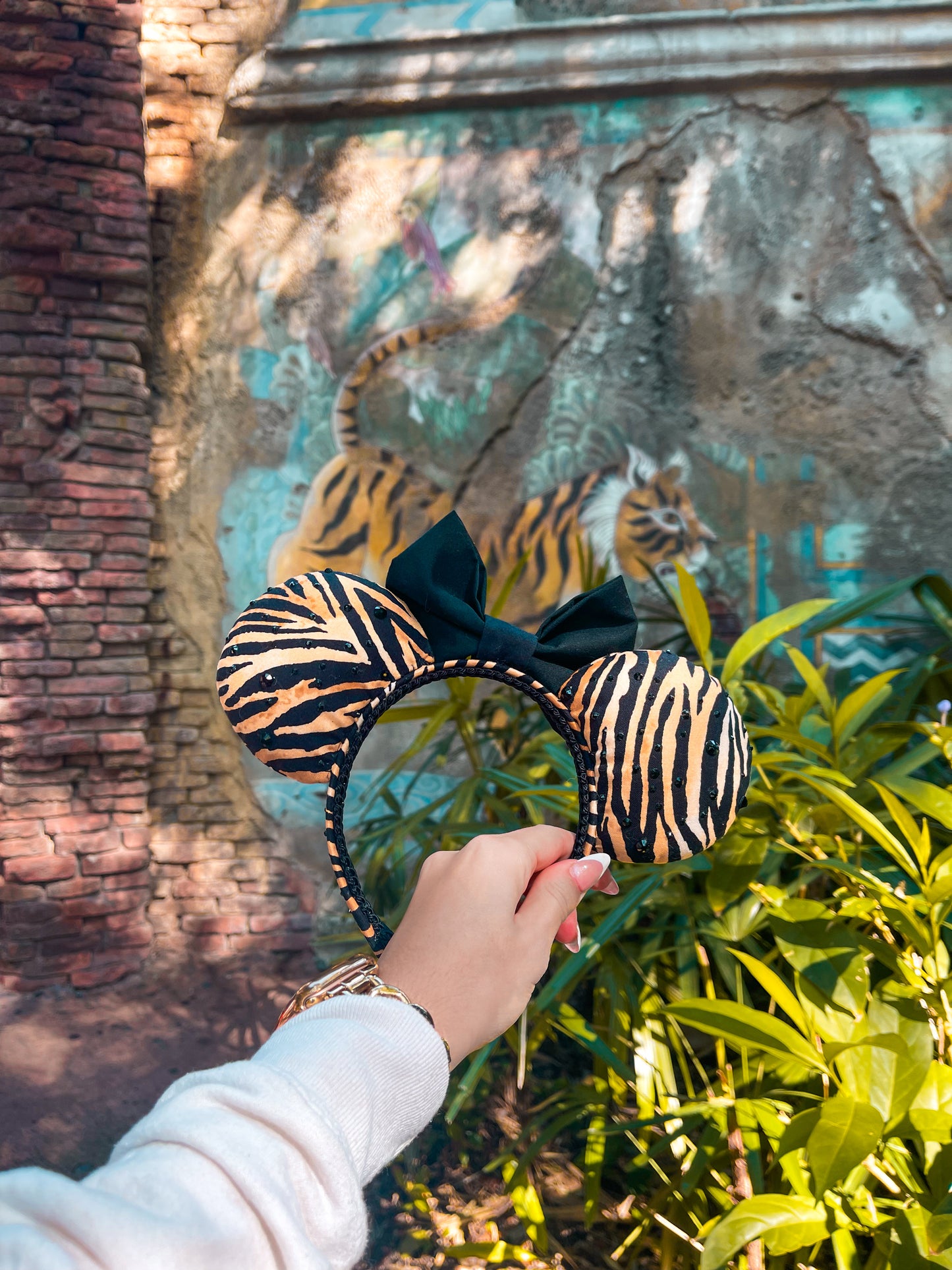 Tiger Print Mouse Ears