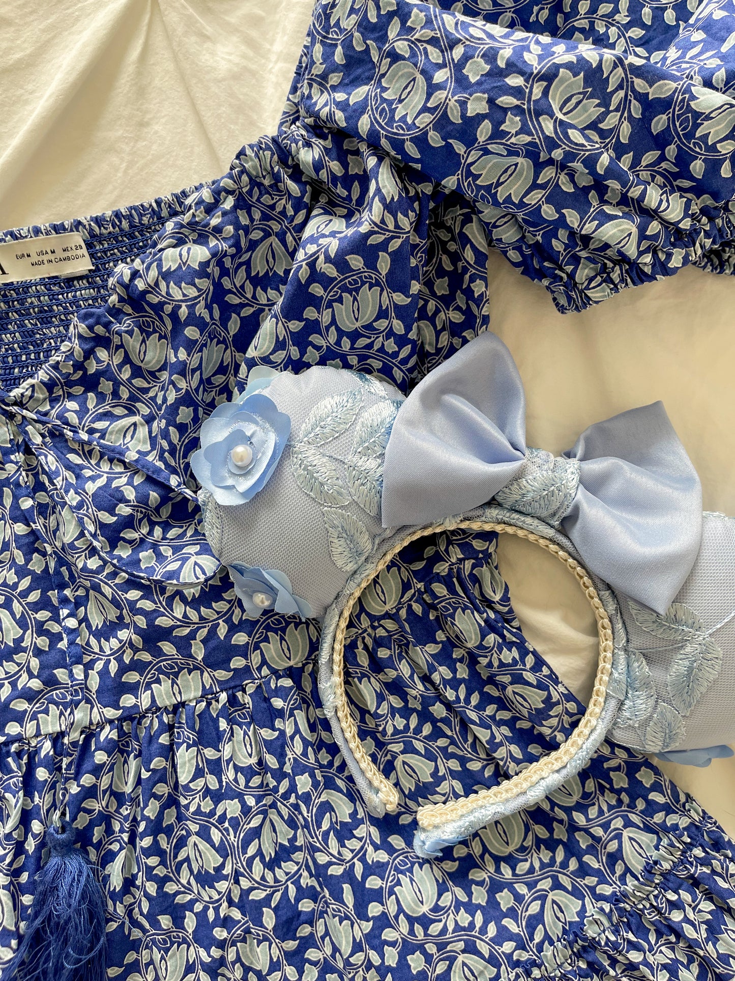 Blue Princess Mouse Ears Headband