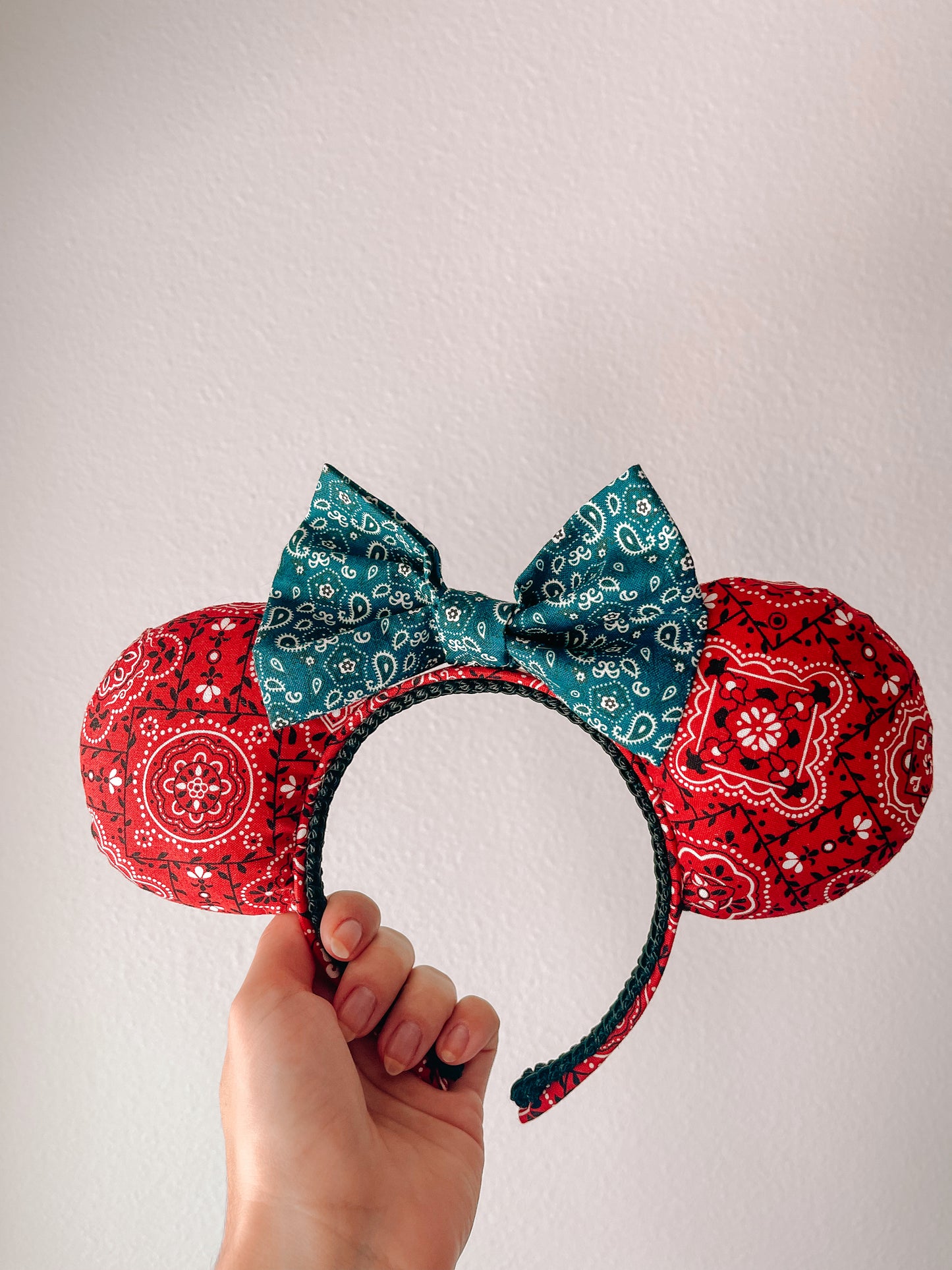 Cowgirl Red Bandana Mouse Ears