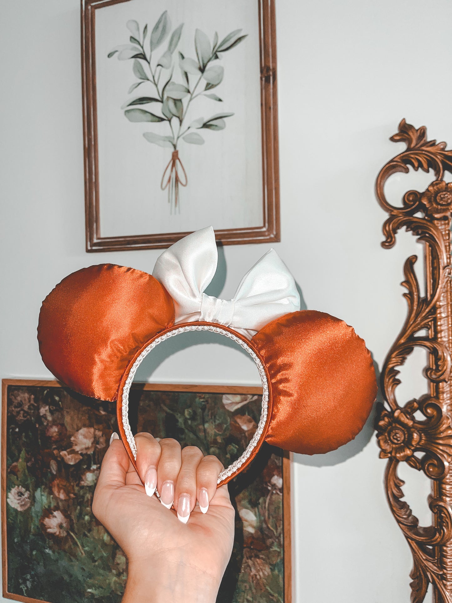 Orange and White Mouse Ears