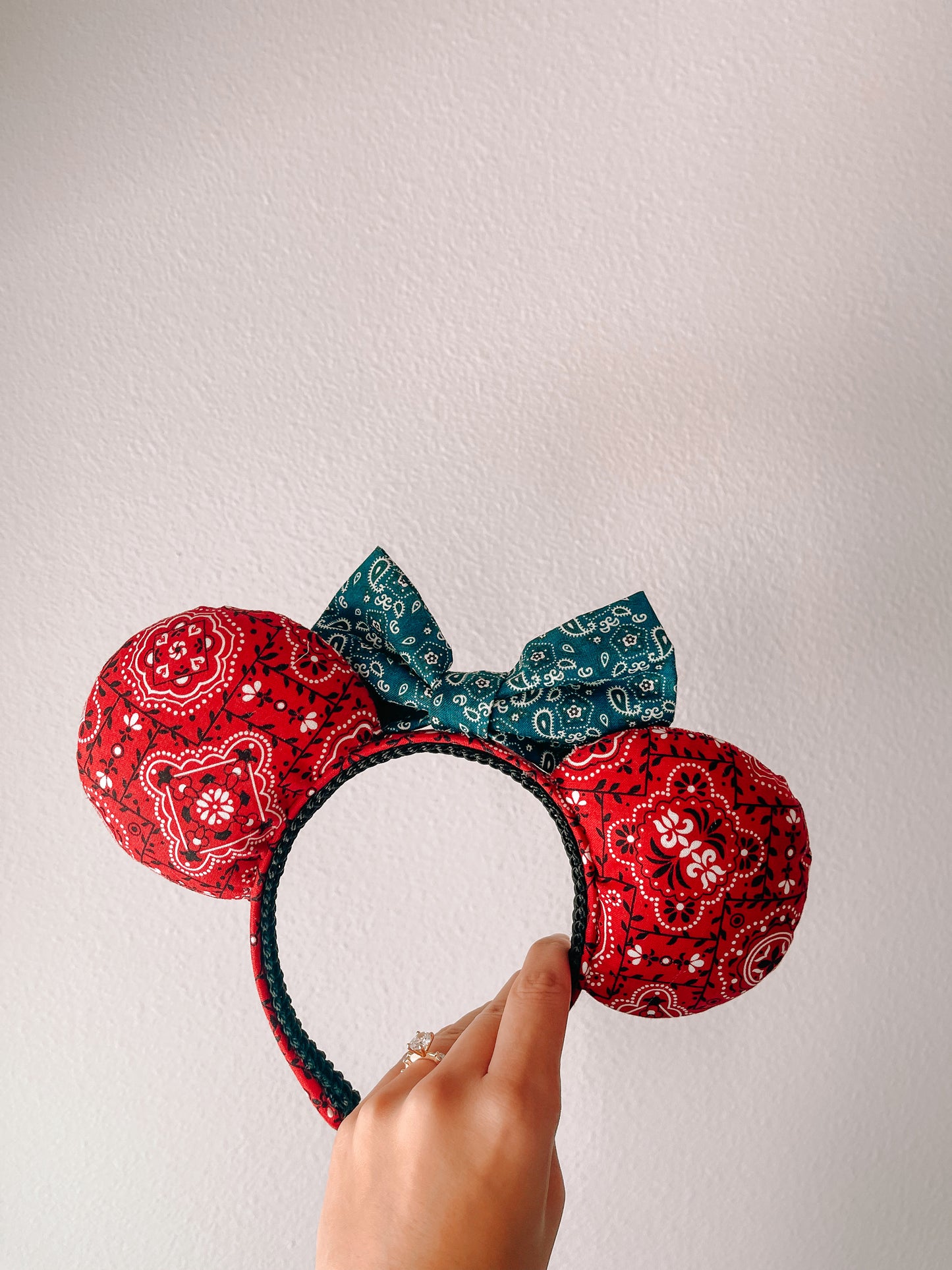 Cowgirl Red Bandana Mouse Ears