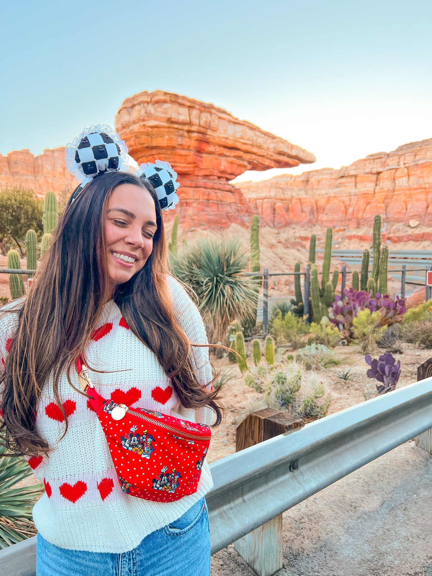 Lace and Checkered Mouse Ears