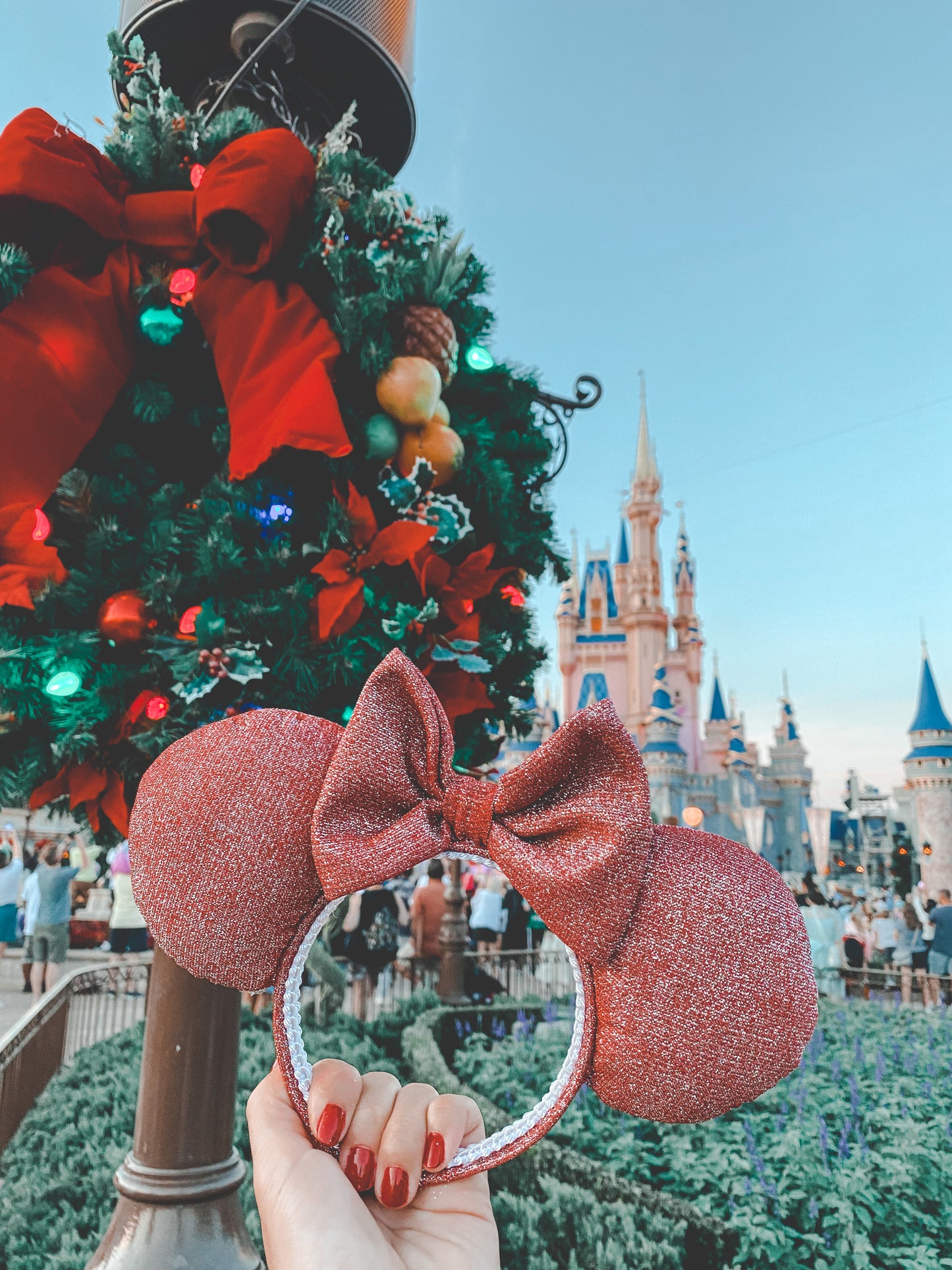 Red Glitter Mouse Ears