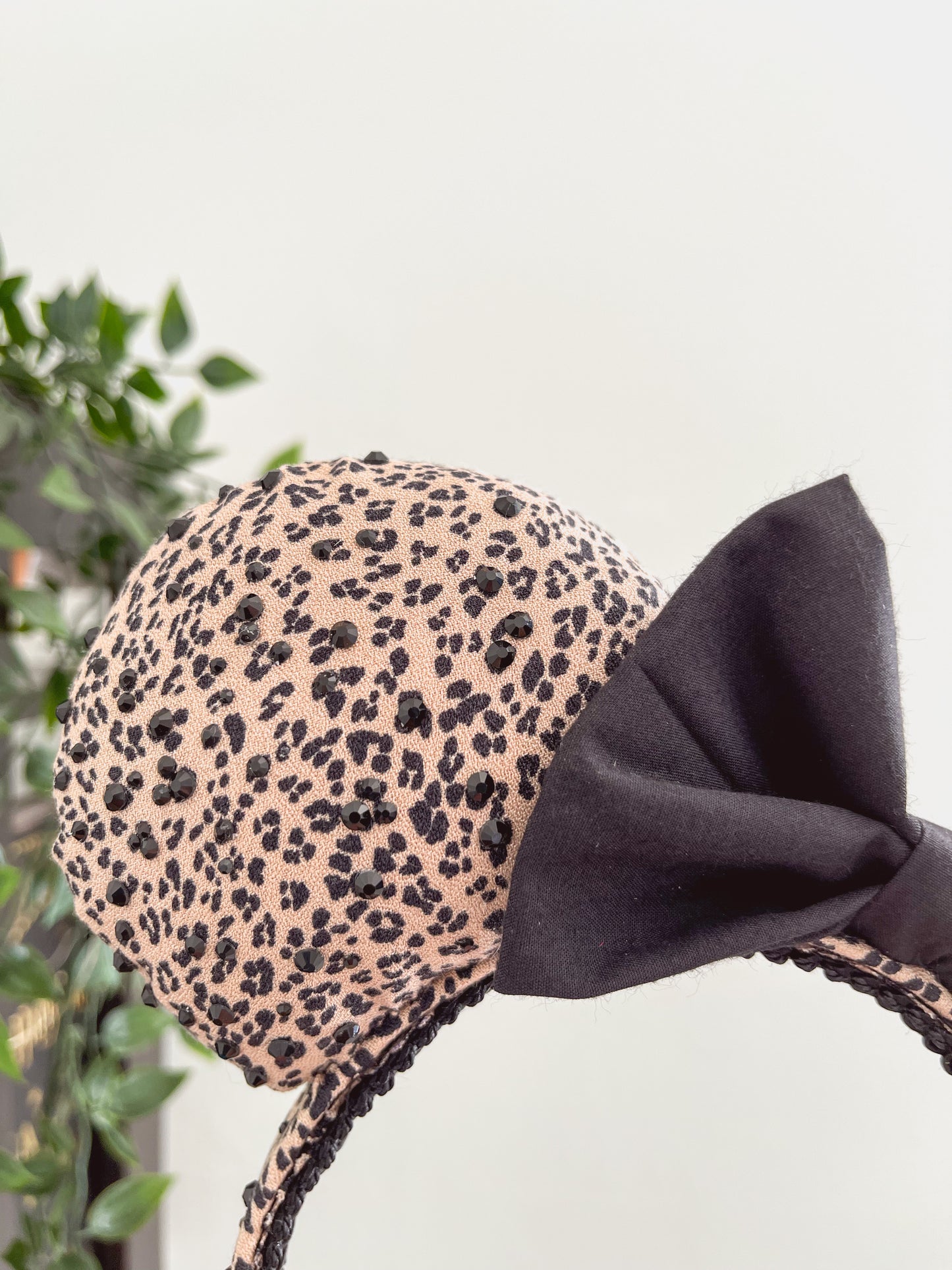 Sustainable Brown and Black Animal Print Mouse Ears