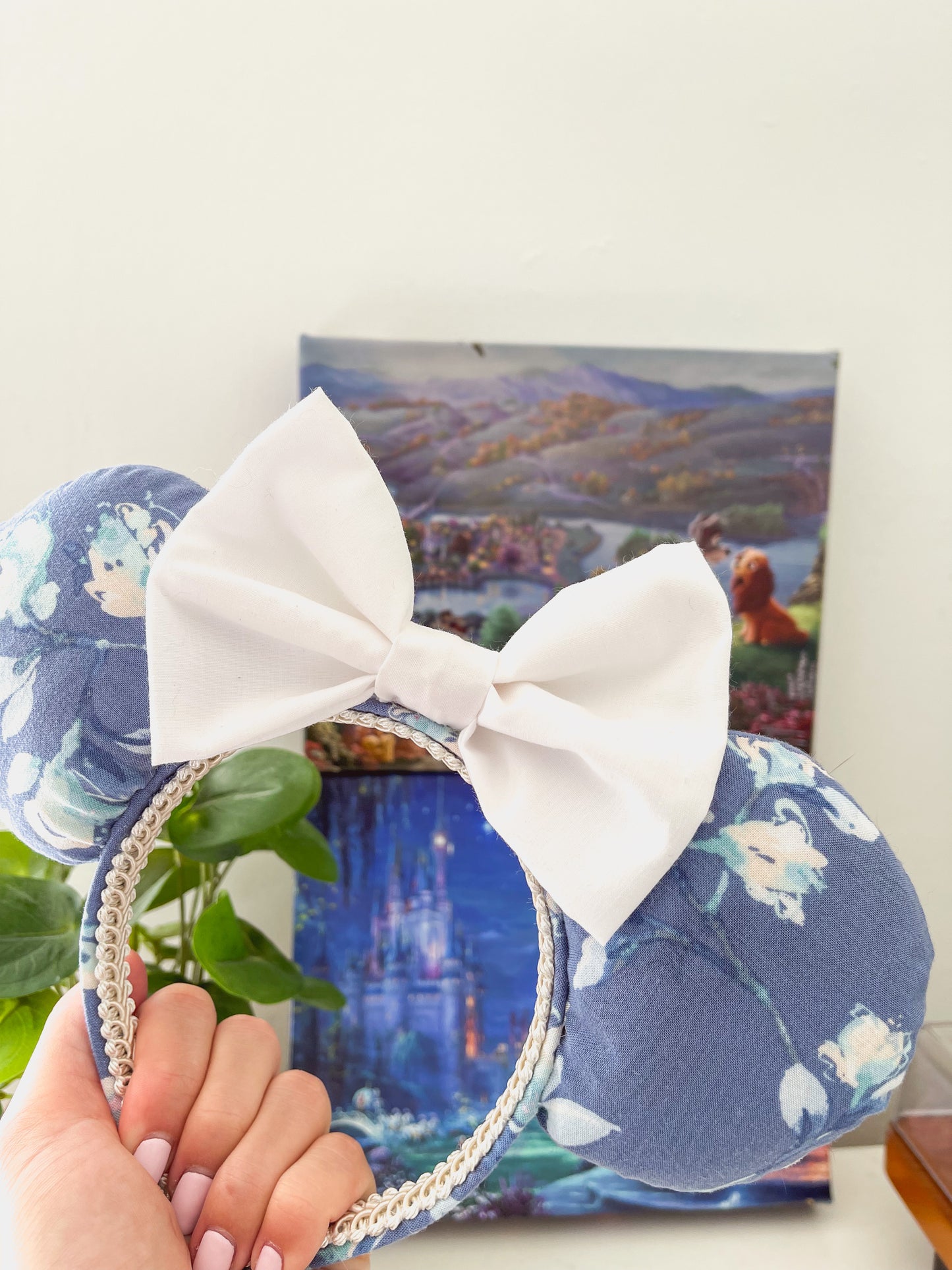 Sustainable Blue Floral Ears